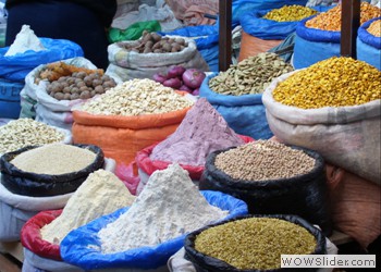 Bags in Market, Peru
